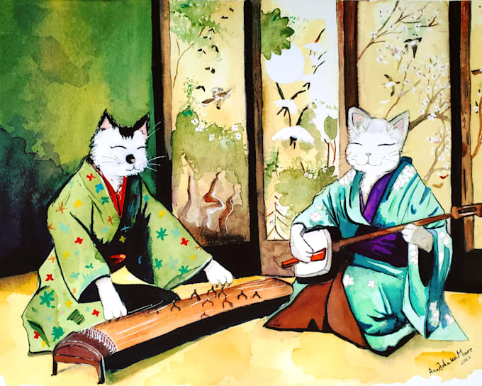 create a beautiful watercolor illustration