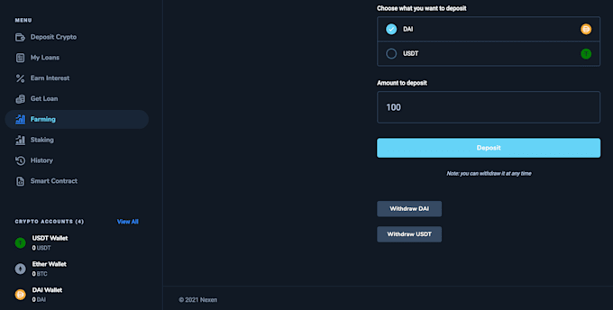 create staking and farming platforms