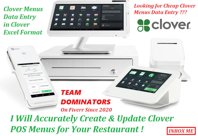 create, edit, update clover pos menus for your restaurant