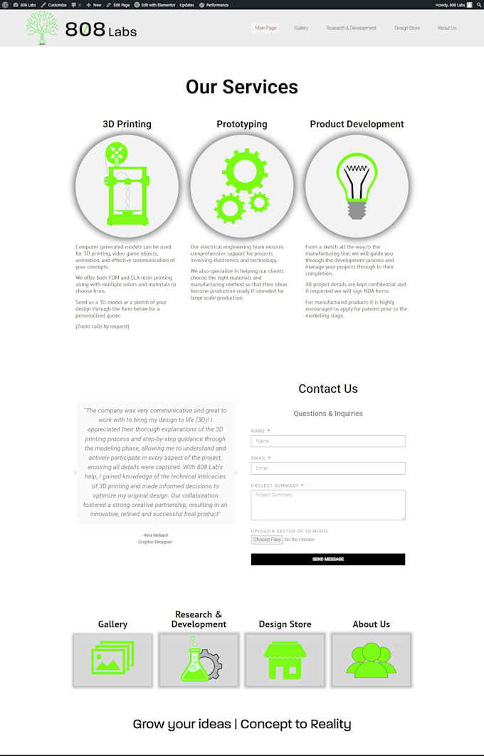 design and develop wordpress, elementor website in 24 hours
