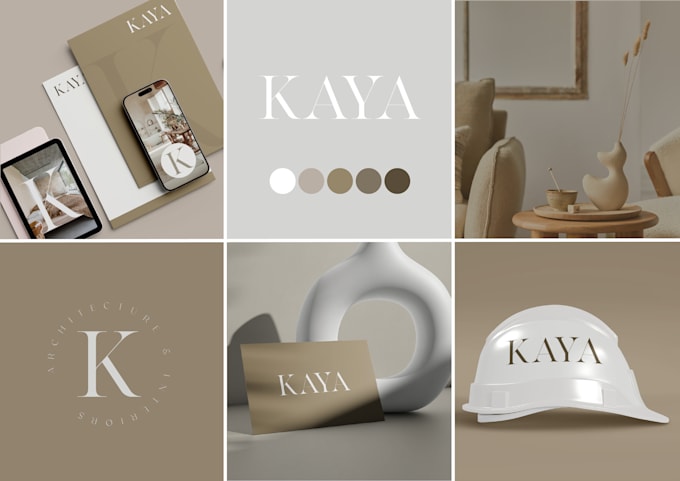 design an elegant modern contemporary logo and branding