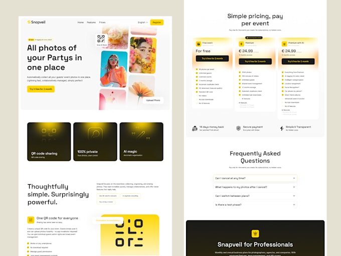 design modern website ui ux design, figma website design