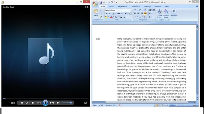 Do transcription audio and video to text in ms word, excel ...