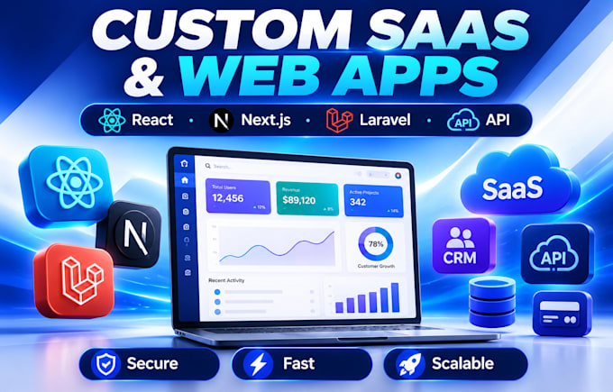 develop saas erp CRM react nextjs laravel web app with API integration