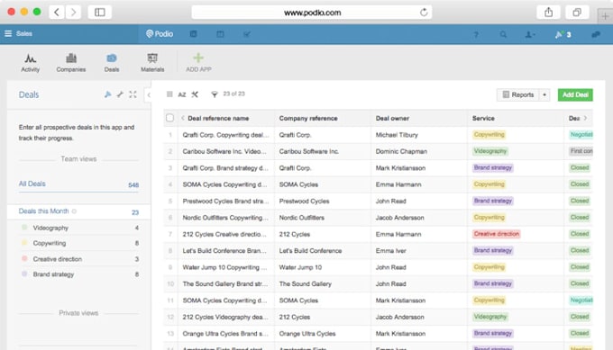 podio integrate smrtphone dialer