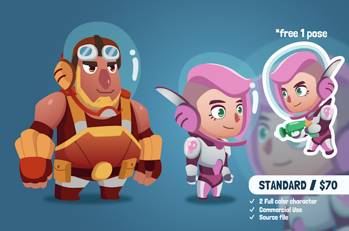 Create A Funny Vector Character For Your Game And Animation By
