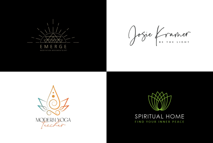 create modern creative physical fitness or yoga logo design