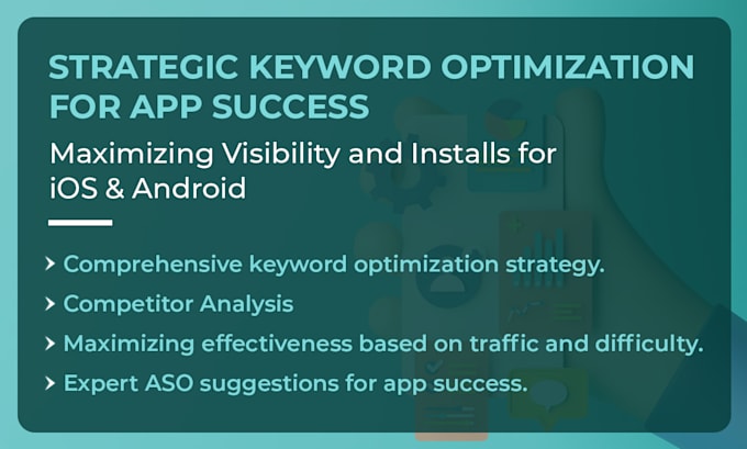 write app description with aso keywords for ios or android app