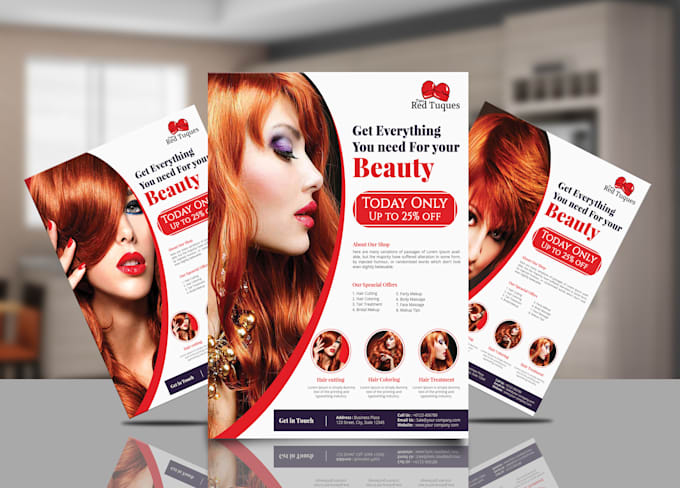 make beauty salon flyer, spa flyer