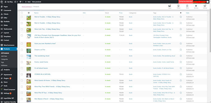 do woocommerce product upload, product listing