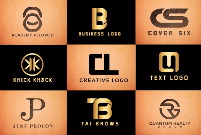 do minimal initials text symbolic monogram initial letters graphic logo design