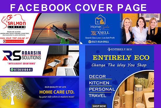 design facebook page cover and profile logo in 2 hour