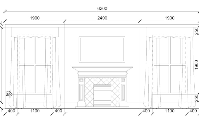 Design 2d floor plan and elevation for an interior space by Samraaslam2 ...