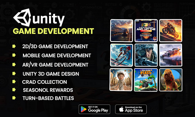 develop a 2d 3d unity mobile game for android and ios using unity