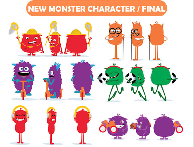 create character design for your mascot brand or toys