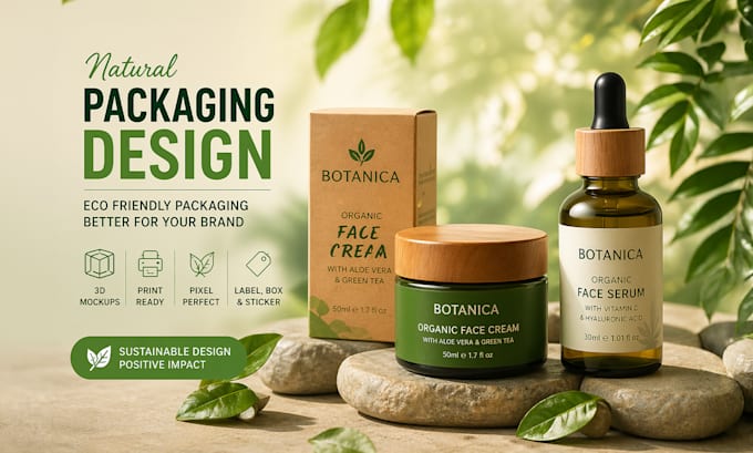 do premium product packaging, box, and label with 3d mockup