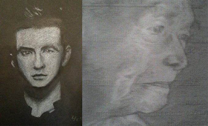 do hand drawn portrait illustration color or black and white