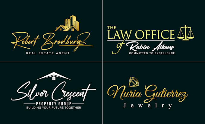 do modern luxury handwritten signature logo design
