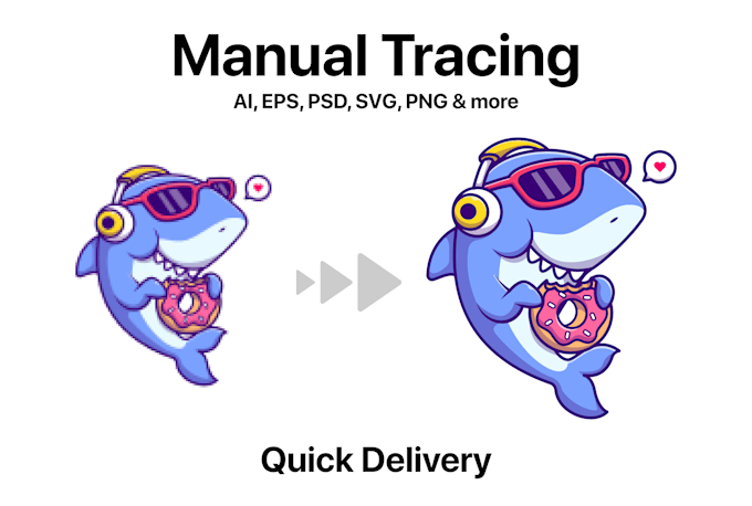 convert jpeg png to vector by manual vector tracing art