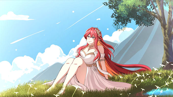 draw beautiful anime illustration for you