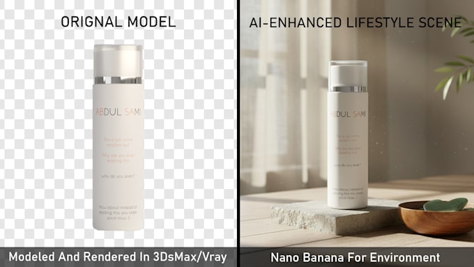 create photorealistic ai product photography using 3d model