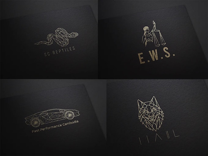 design professional origami polygonal geometric logo