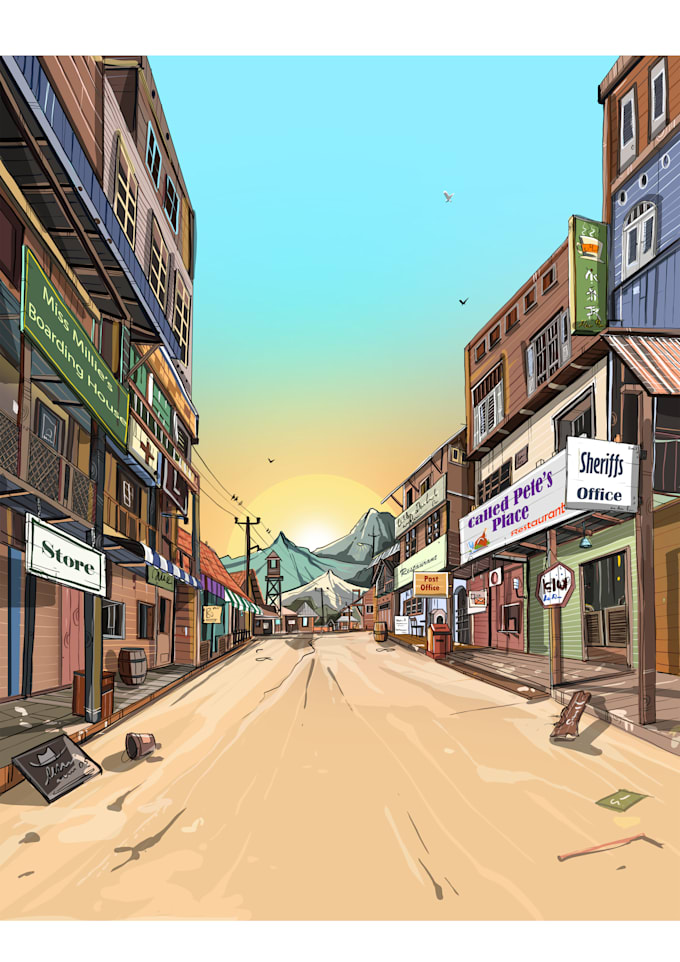 create landscape illustrations and scenery