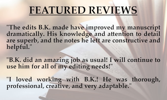 provide sophisticated line and copy editing for your manuscript