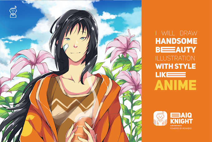 draw handsome and beauty illustrations with style like anime