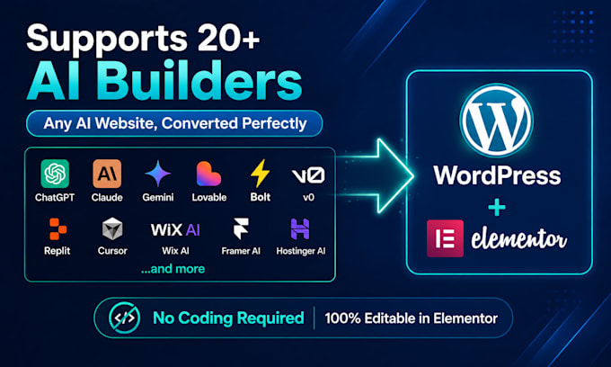 convert your ai website into a professional wordpress website