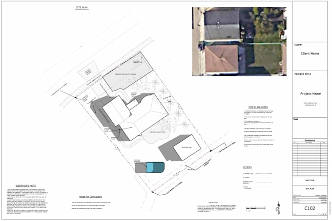 make site plan for city permit drawings