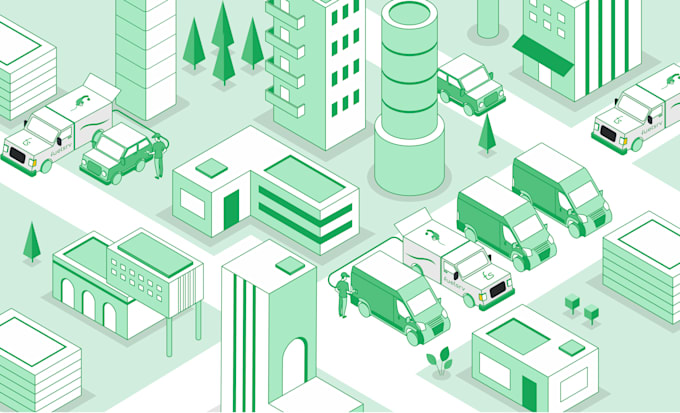 design an isometric infographic