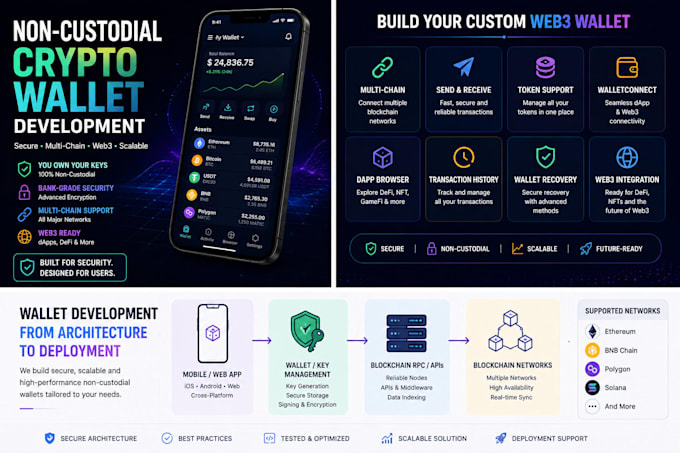 develop a secure non custodial crypto wallet