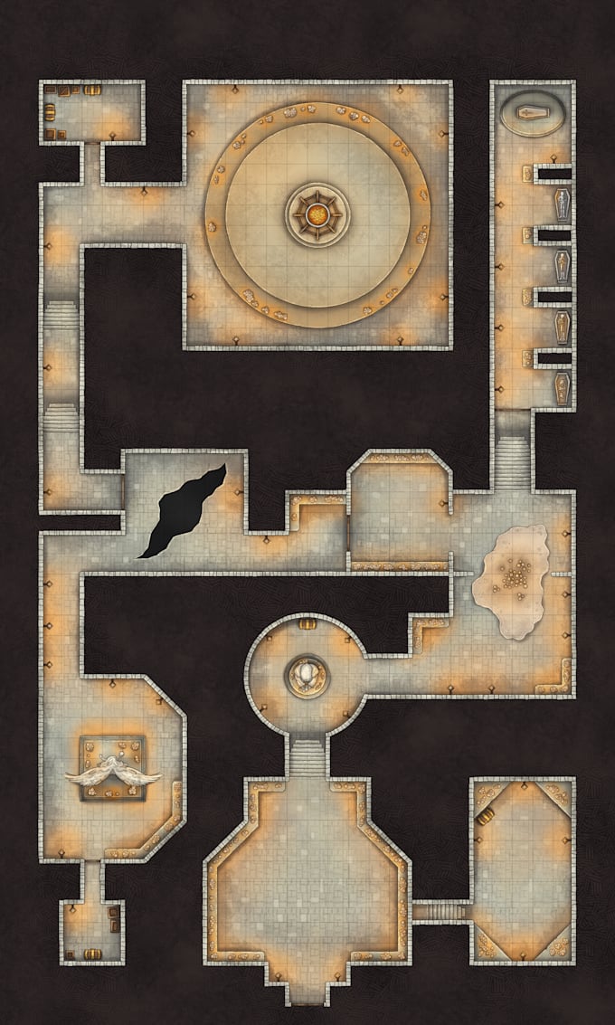make you an amazing fantasy, rpg, dnd or dungeon battle map