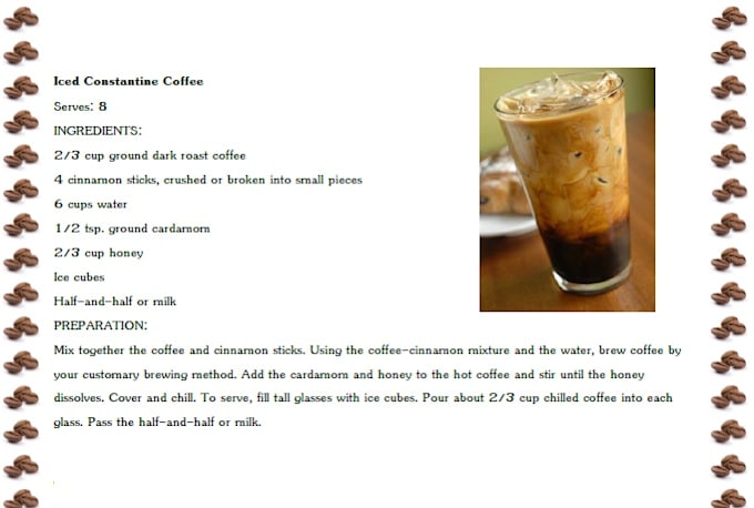 send you my collection of 50 Coffee Recipes
