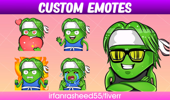 design custom twitch emotes and sub badges
