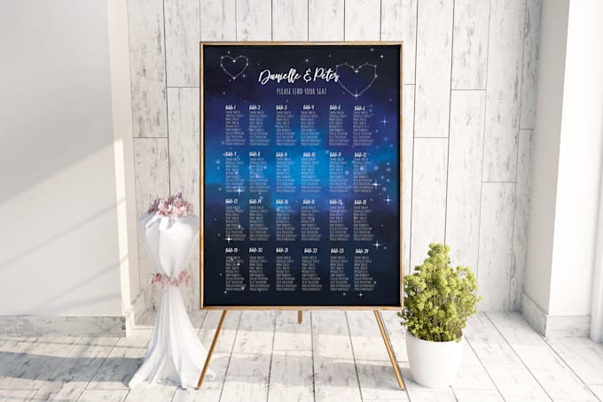 design a beautiful wedding seating chart