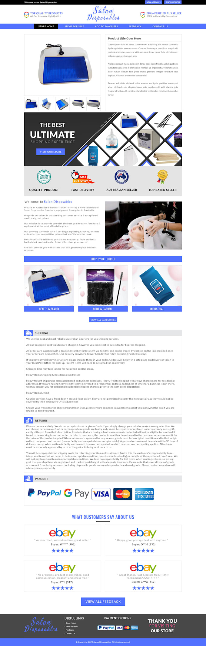 Design custom ebay listing template, mobile responsive in 24 hours by ...
