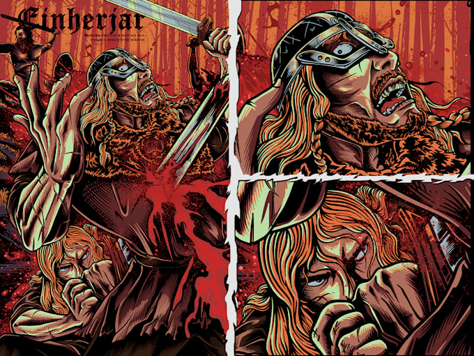 draw detailed dark art illustration for album cover or merch