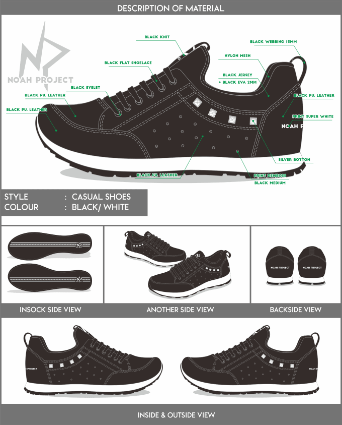 Create casual sneaker, shoe design according to your idea by ...