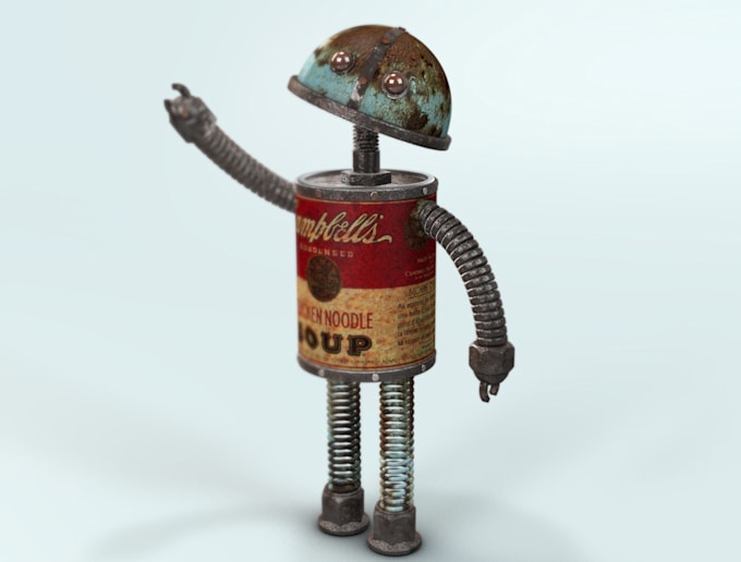 create awesome 3d scrap robots