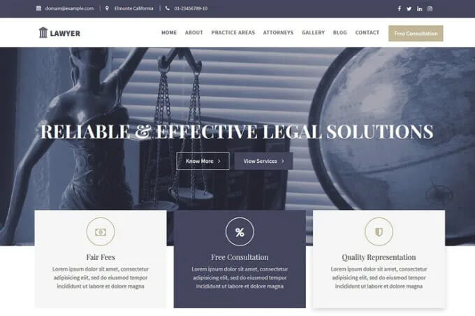 create lawyer website complete with online payments