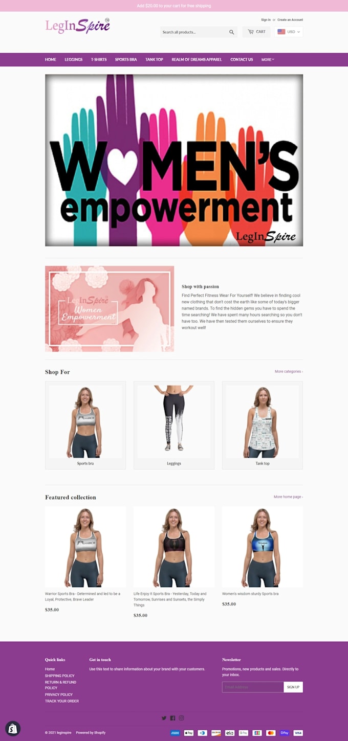 design and set up a shopify website store for you