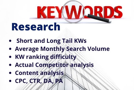 do professional SEO keyword research and competitor analysis