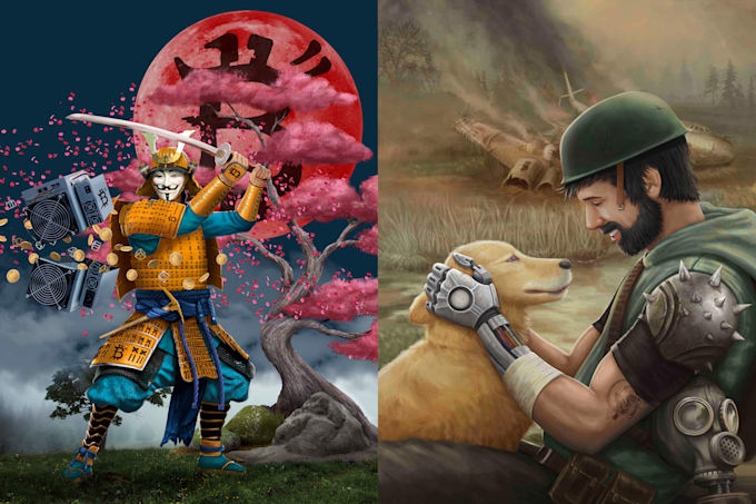 make any illustration, concept art and character design