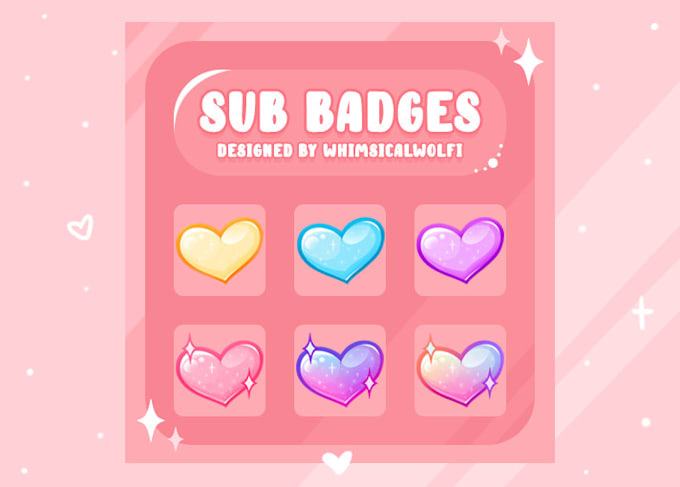 design cute twitch sub badges