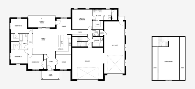 color architecture house floorplan or blueprint