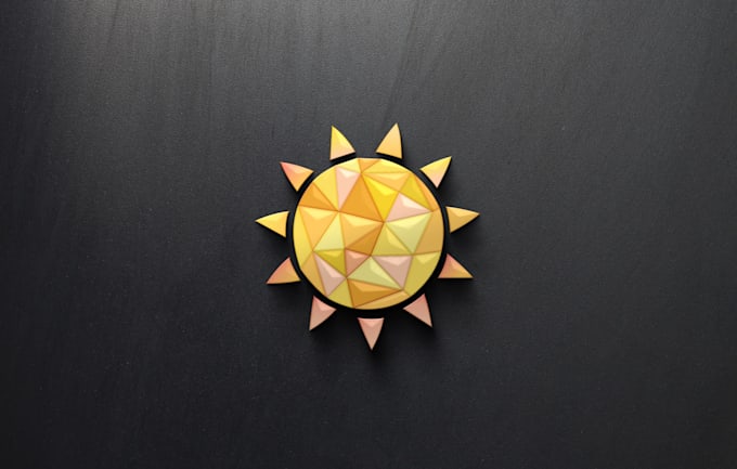 design 3d polygon or geometric logo