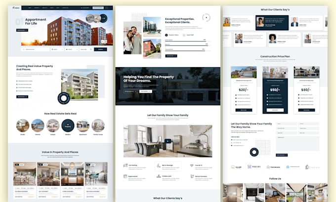 real estate website design for developers, real estate agencies, realtors