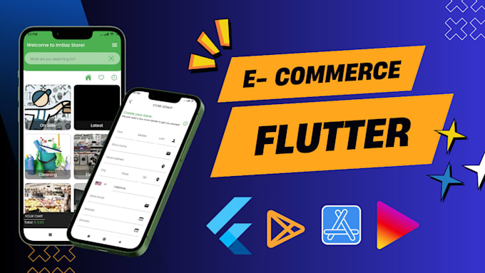 develop professional flutter mobile apps with clean responsive UI for ios